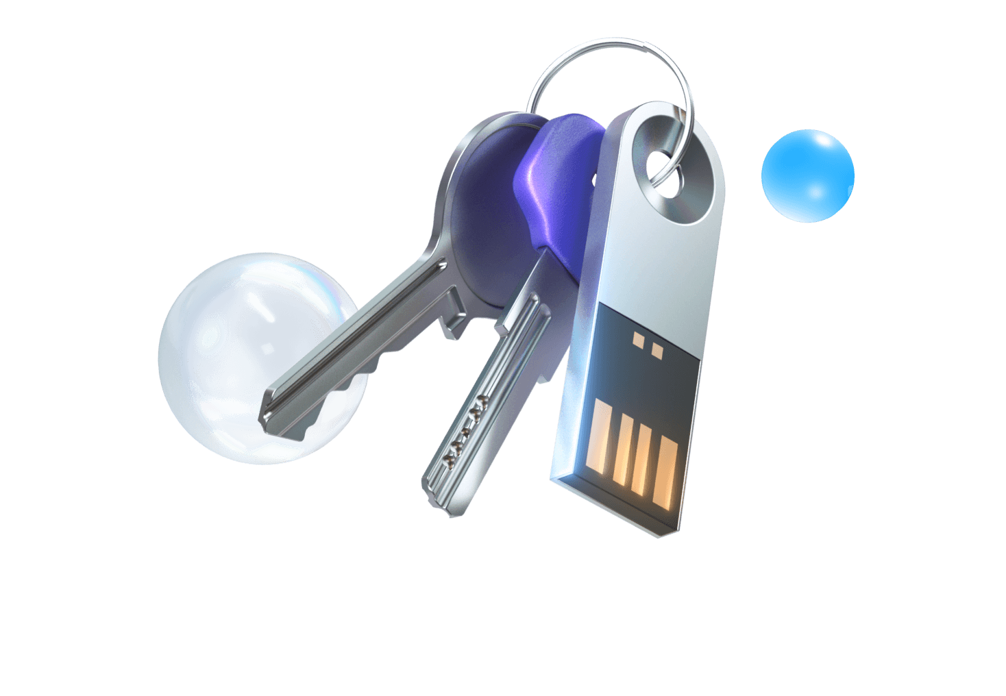 Флеш накопитель в связке с ключами